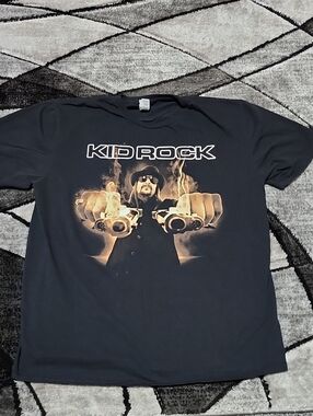 VINTAGE GILDAN KID ROCK BLACK GRAPHIC CREW-NECK  TEE-SHIRT UNISEX
